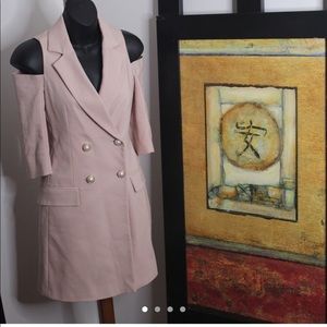 ZARA Pink tuxedo blazer dress ; Size XS